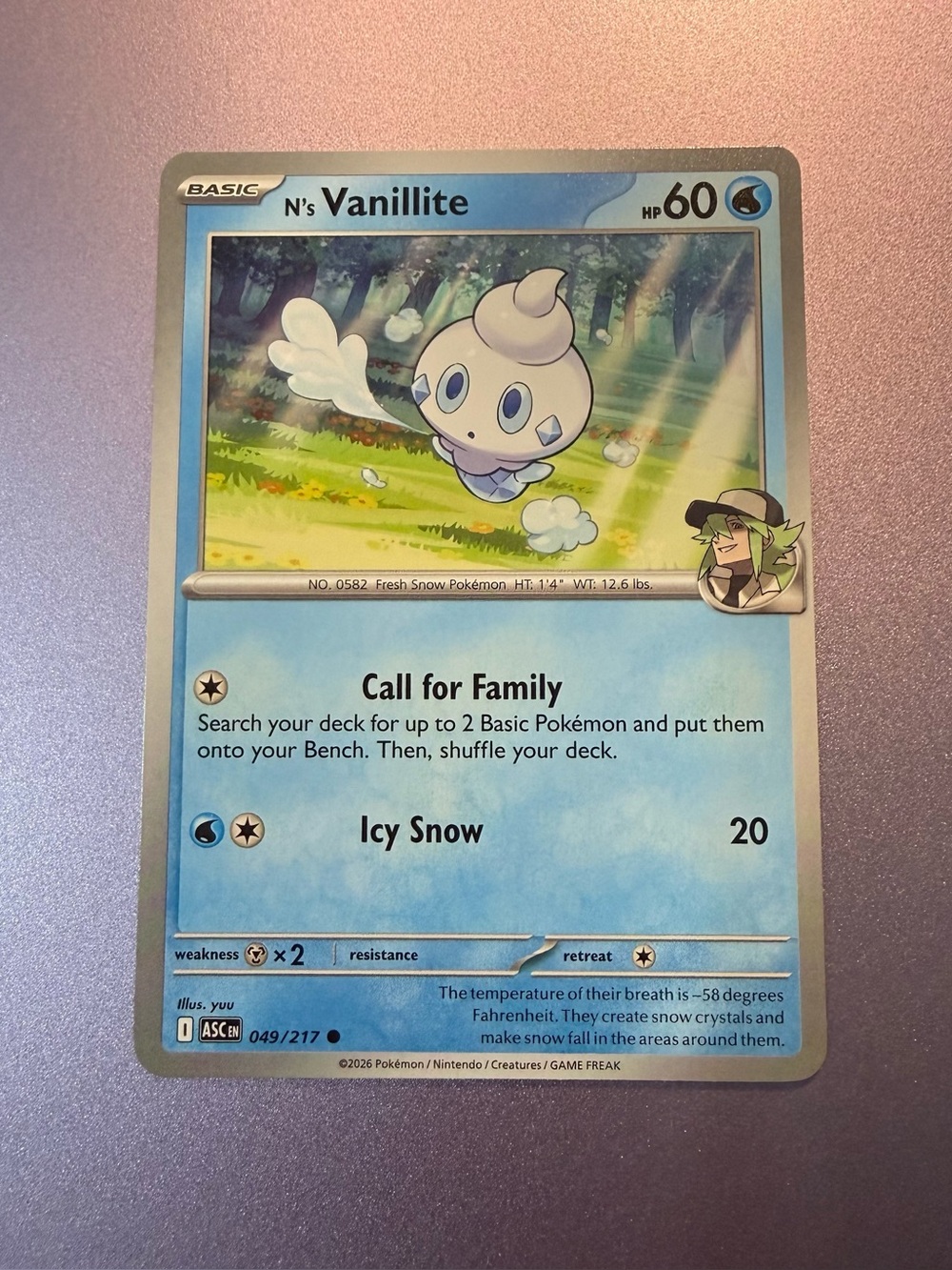 Pokemon TCG N’s Vanillite 049/217